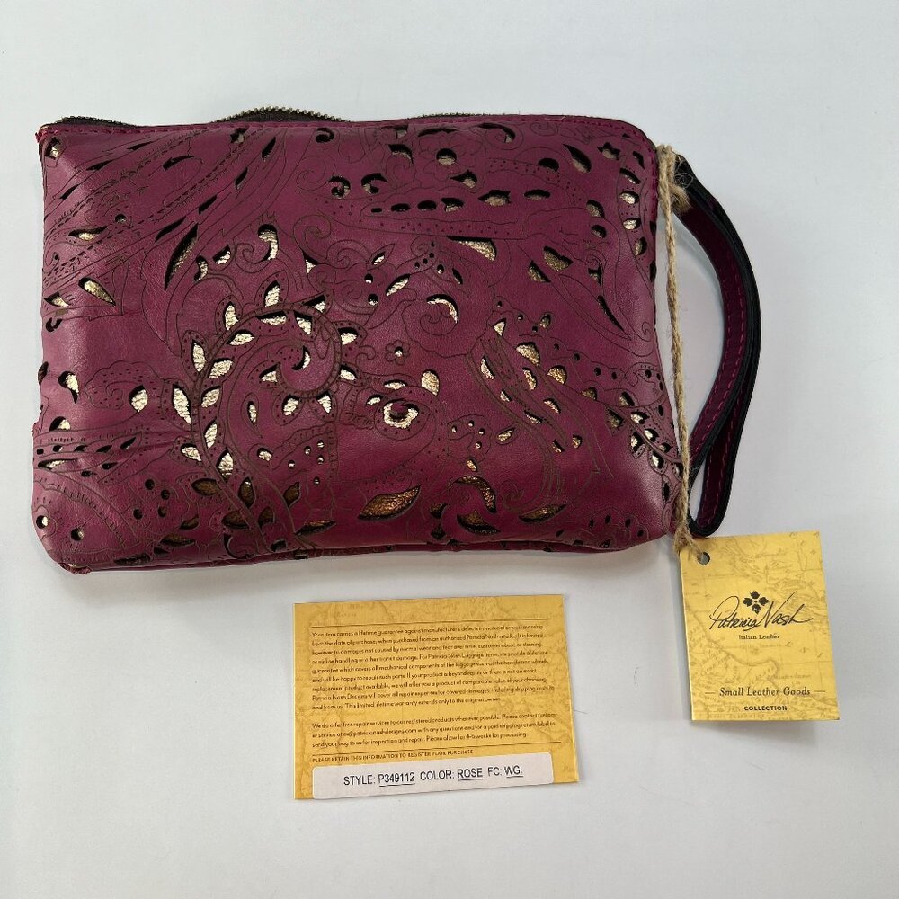 NWT Patricia Nash Cassini Leather Wristlet Clutch - Picture 14 of 14